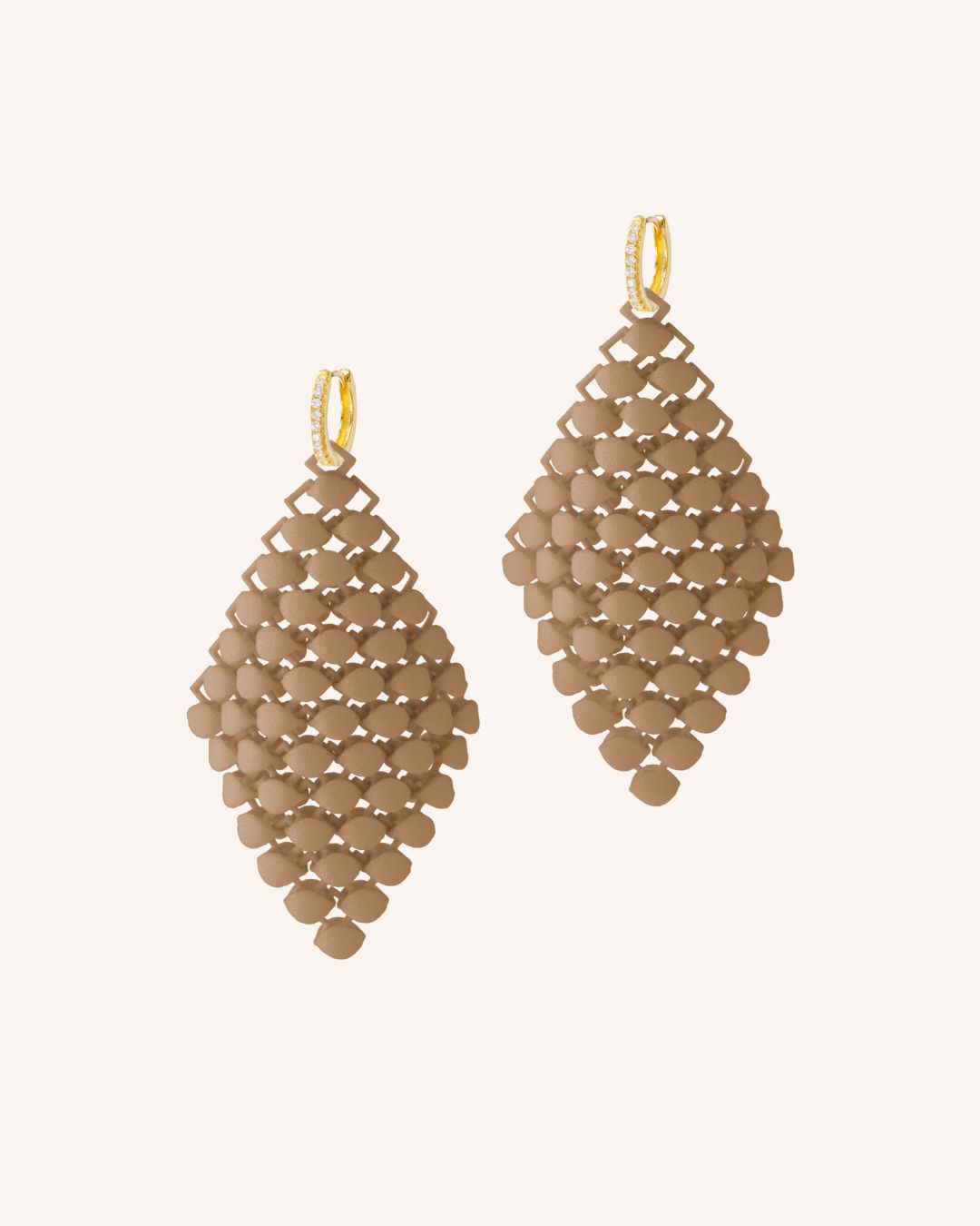 Fabnora Ohrringe "Essence" - Beige/Gold