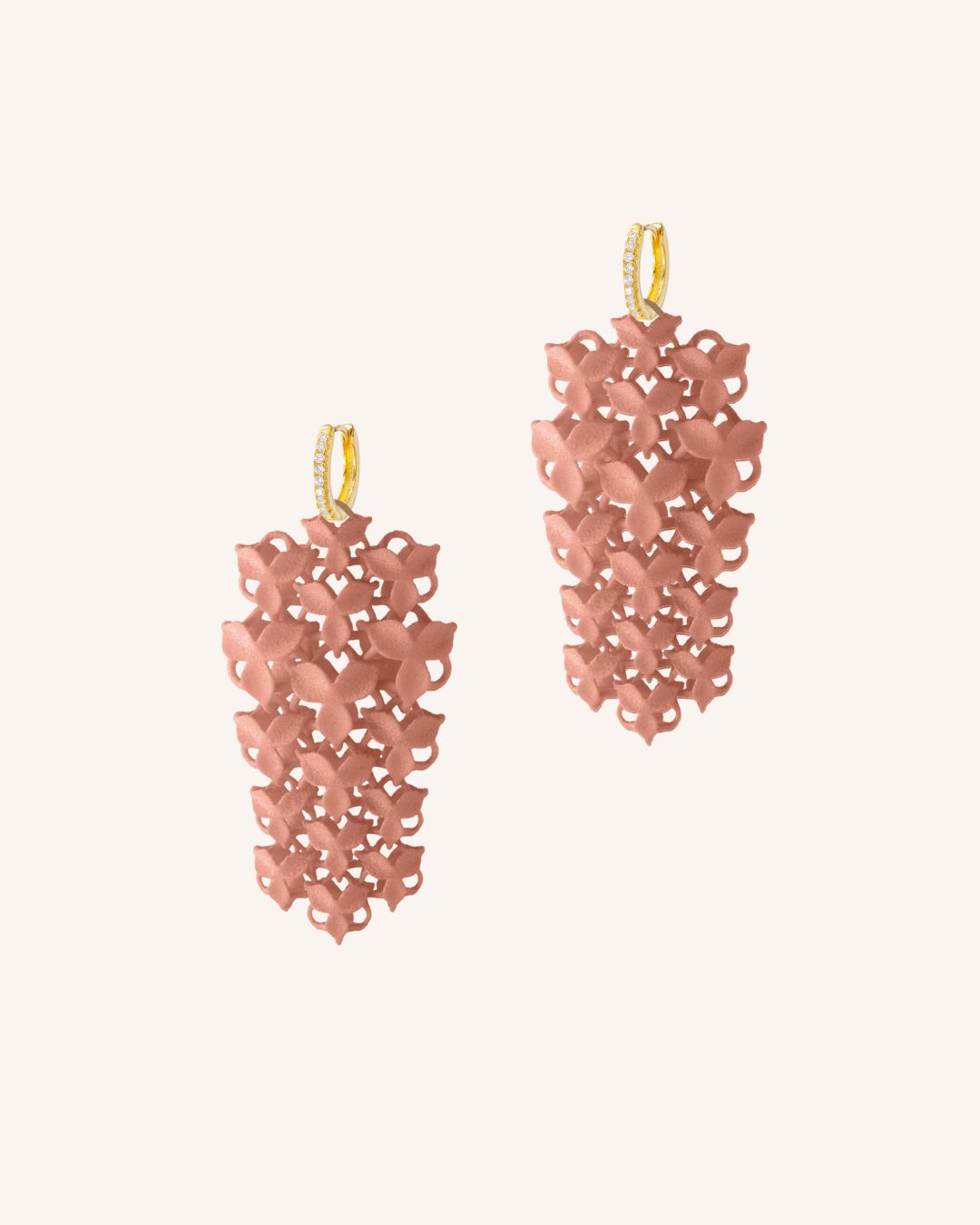 Fabnora Ohrringe "Blossom" - Koralle/Gold