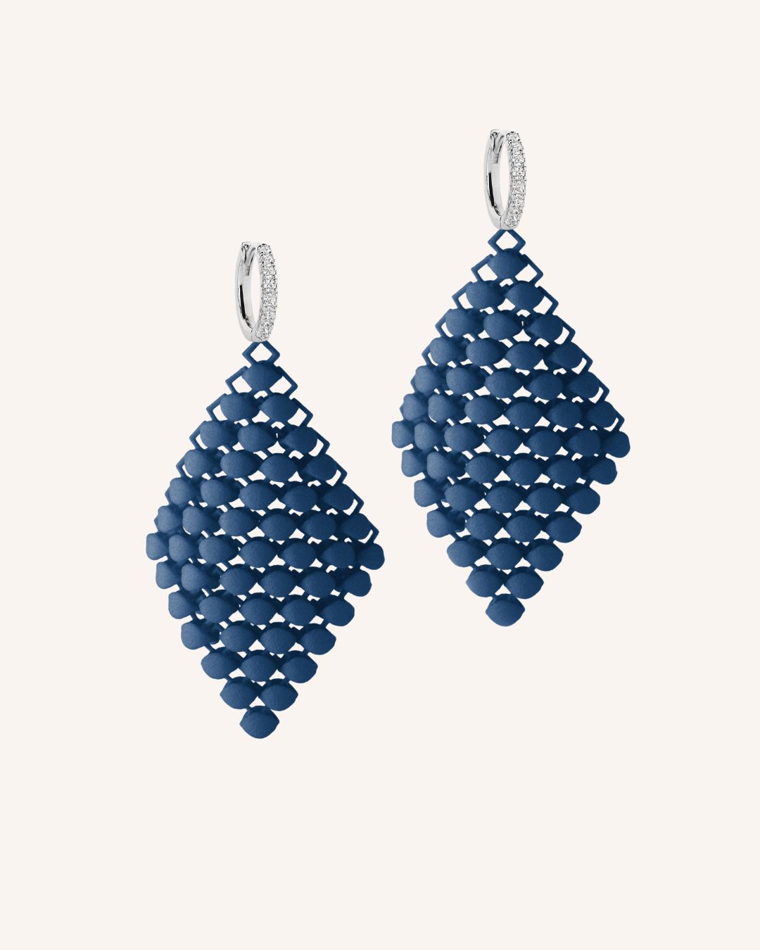 Fabnora Ohrringe "Essence" - Marine Blau/Silber