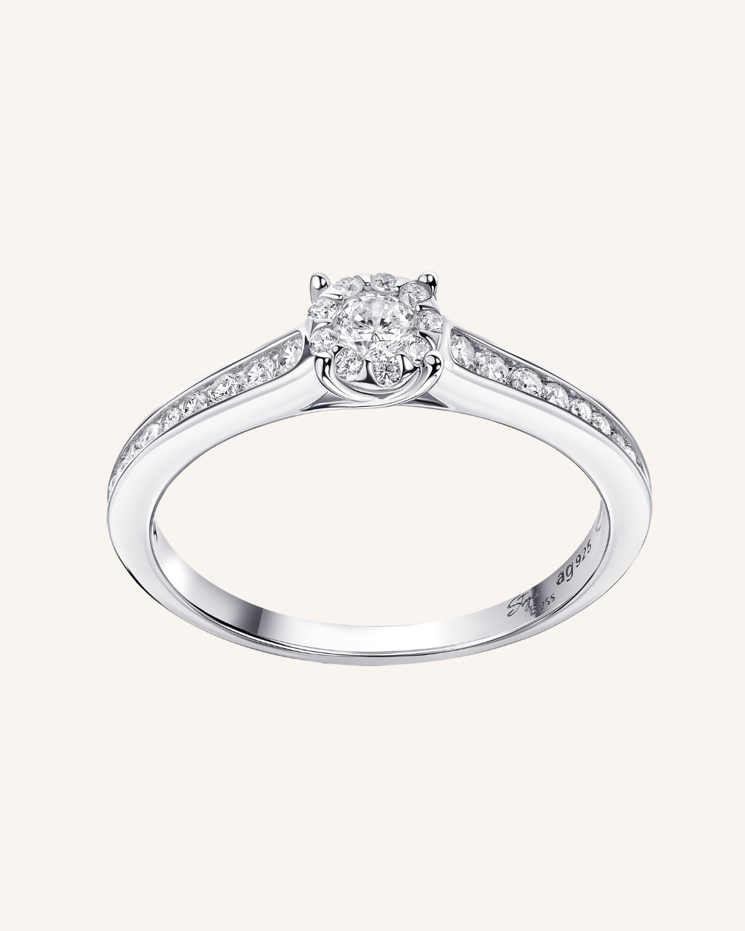 Ring "Solitär" - Silber