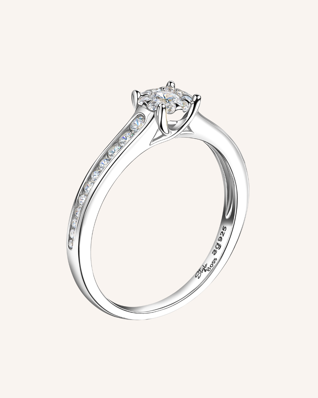 Ring "Solitär" - Silber