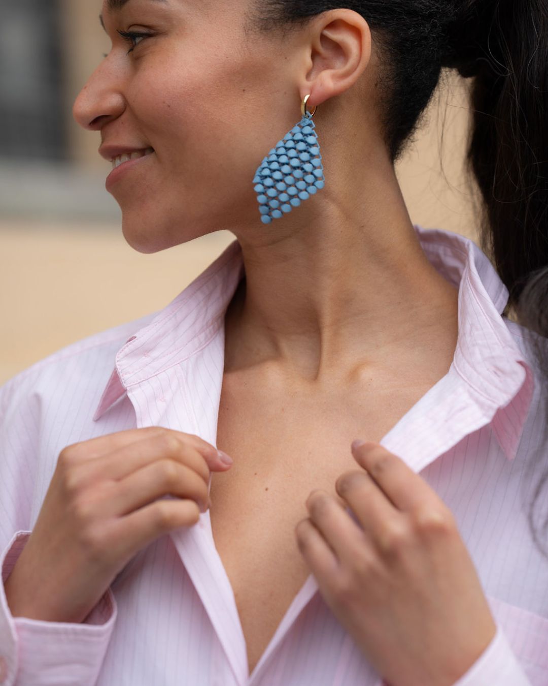 Fabnora Ohrringe "Essence" - Topaz Blau/Silber