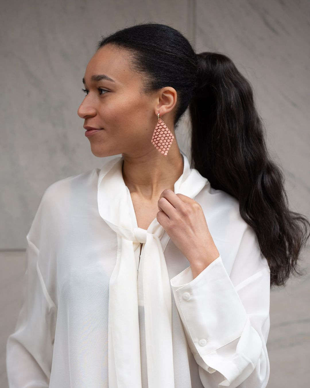 Fabnora Ohrringe "Essence" - Koralle/Silber